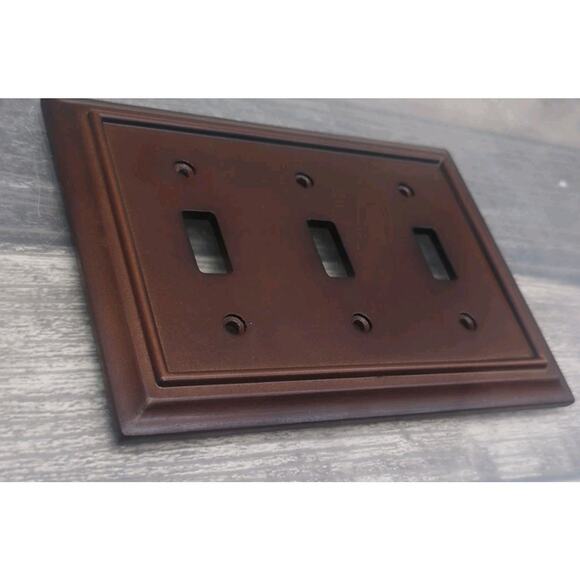 Brainerd Espresso Triple Toggle Switch Cover {Q} - Picture 7 of 10